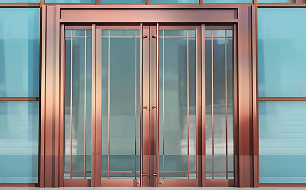 金塔玻璃地弹门